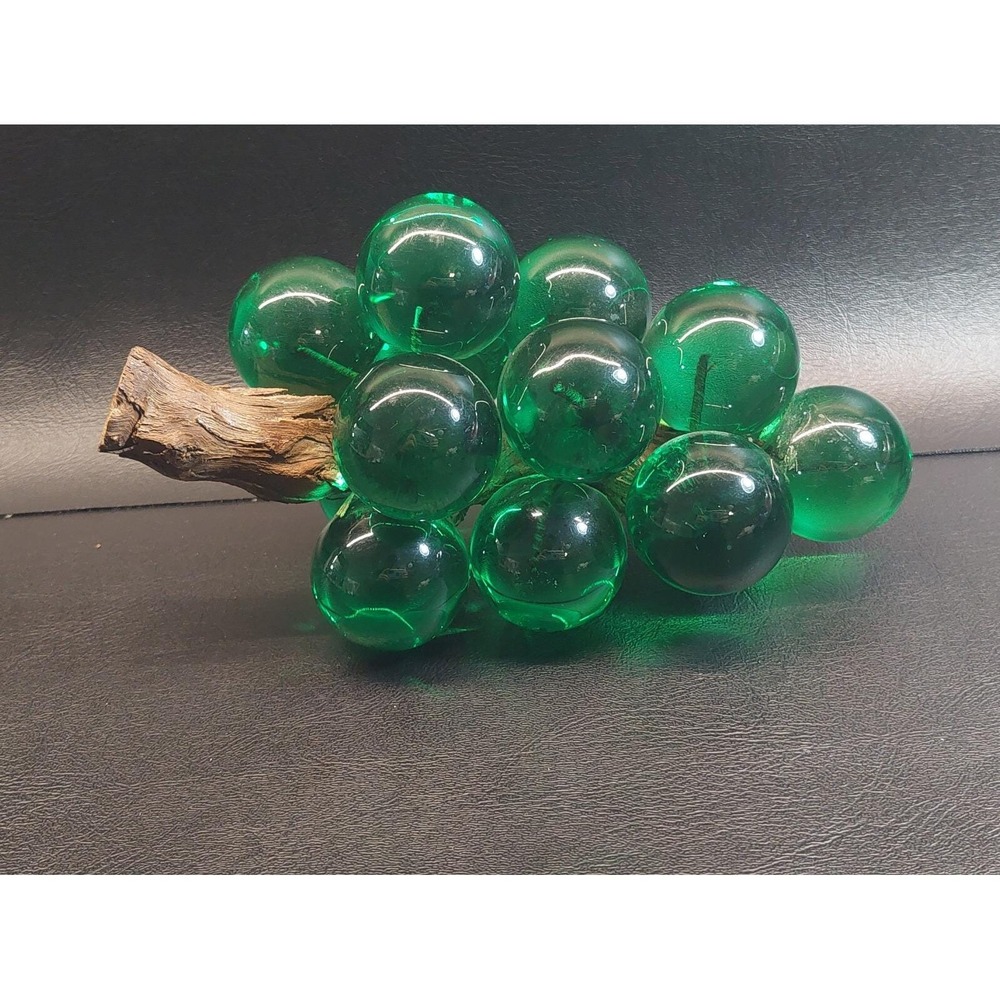 Vintage Lucite Acrylic Green Grape Cluster Retro Mid Century Modern MCM 1960s